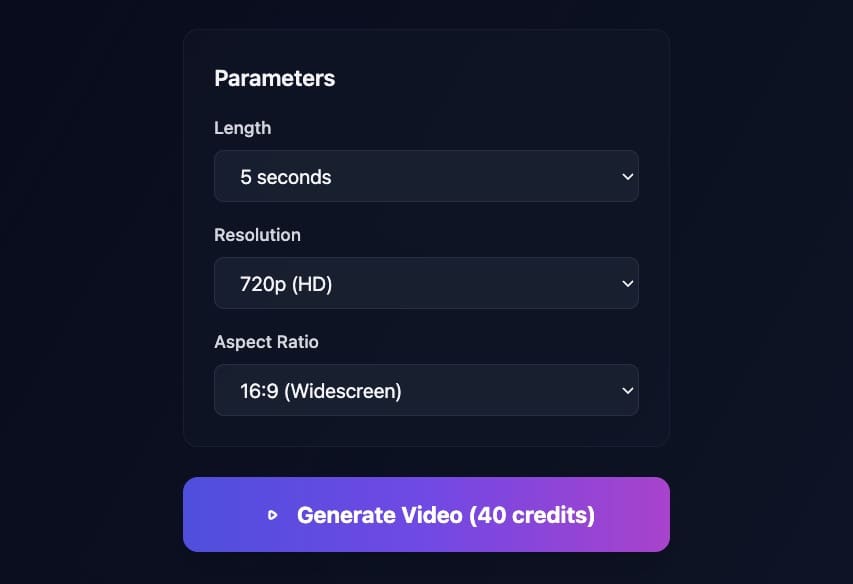 video generation cost